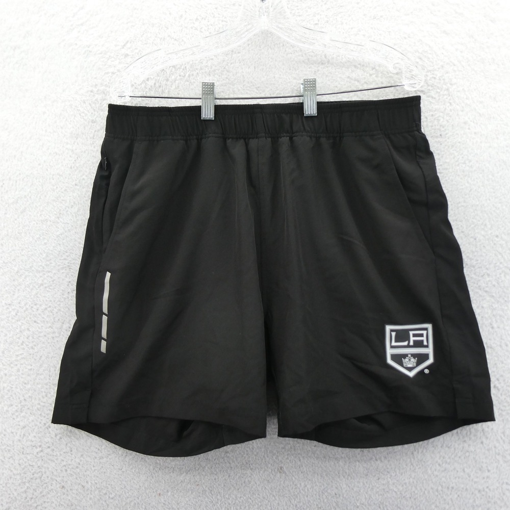 MSX Shorts Mens Large LA Kings Black Athletic Michael Strahan Deadstock Vintage